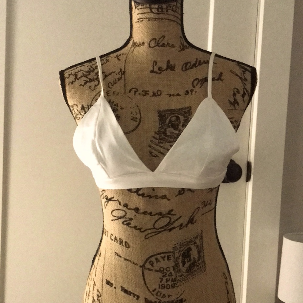 Fashion Nova silk bralette in size xs cut for a 32B - 34C size in bras